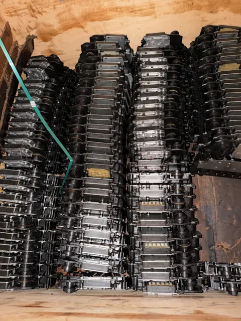 Stacks of mechatronic units in stock